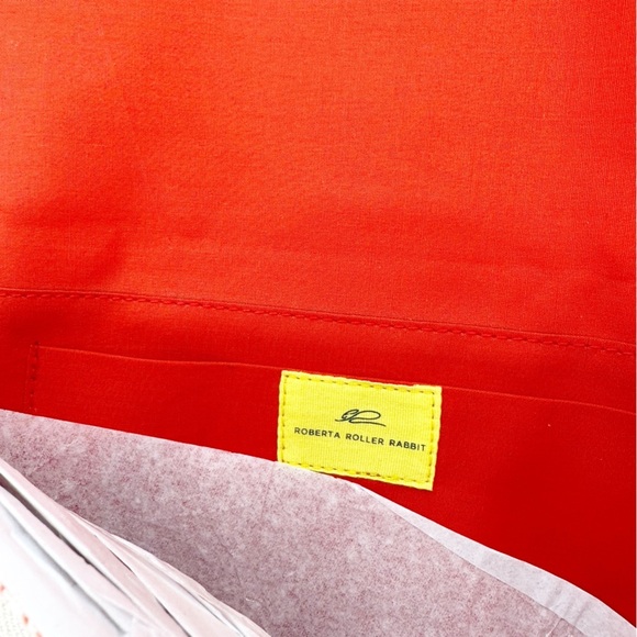 Roberta Roller Rabbit Clutch with Suede Tassel NEW - Picture 2 of 5